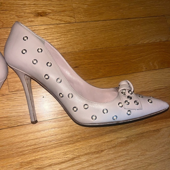 Kate Spade Blush New York Women's Lia Grommet Leather Bow Pumps, size 9 - Picture 7 of 10